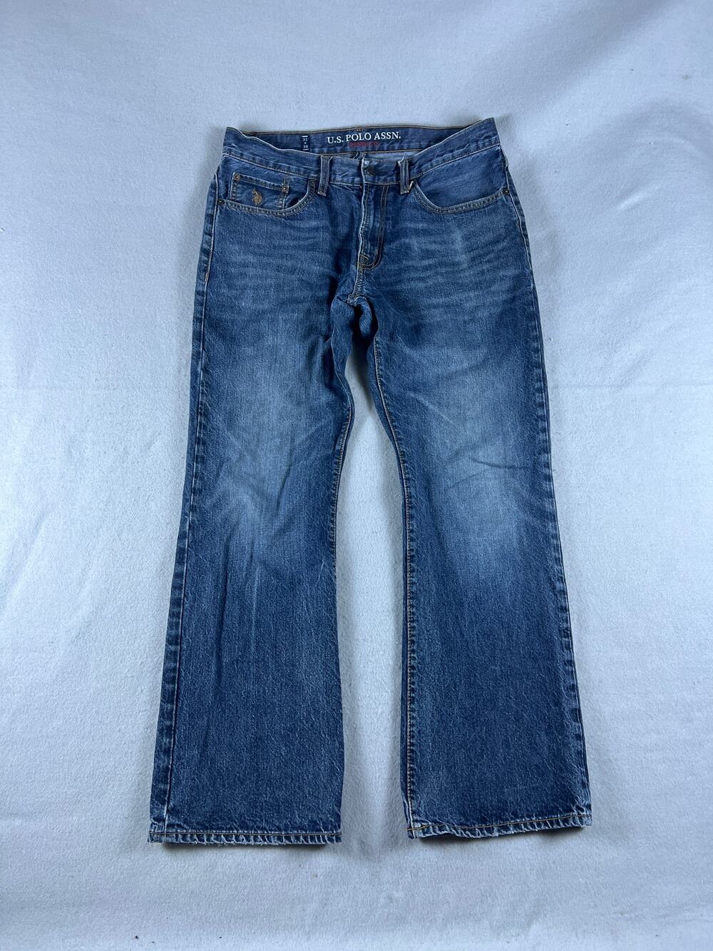 US Polo Assn Jeans Mens 32x30 Blue Straight Leg Medium Wash Denim Classic